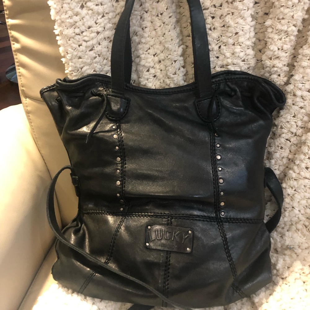 Black leather lucky brand purse